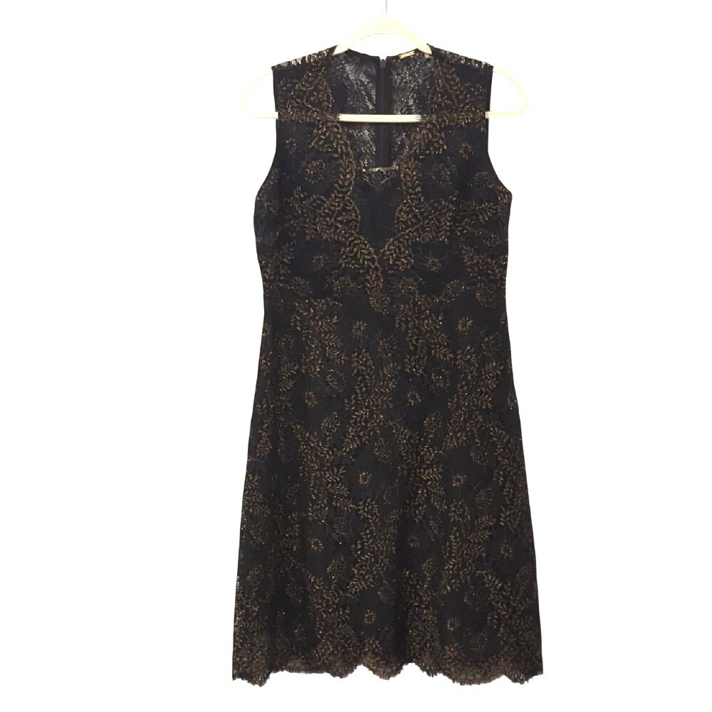 Elie Tahari Dress Black Lace Sleeveless size 8‎